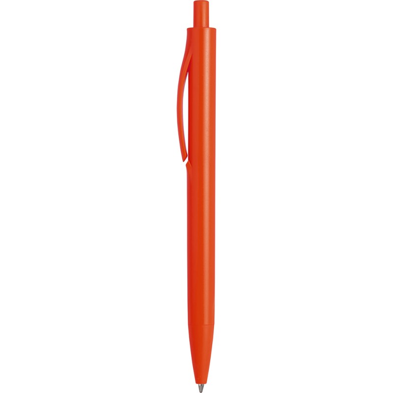 Penna a sfera colori  fluorescenti in plastica arancione personalizzata B11035A