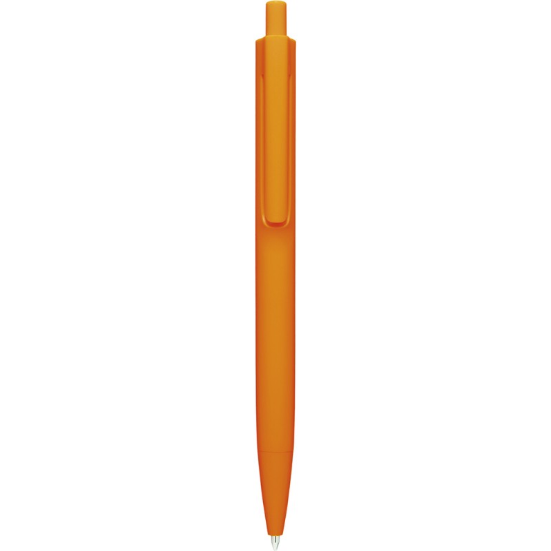 Penna a sfera colori  fluorescenti in plastica arancione personalizzata B11167A