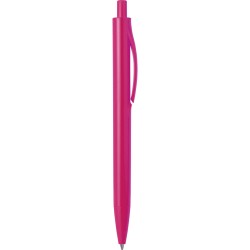 Penna a sfera colori  fluorescenti in plastica fucsia personalizzata B11035FU