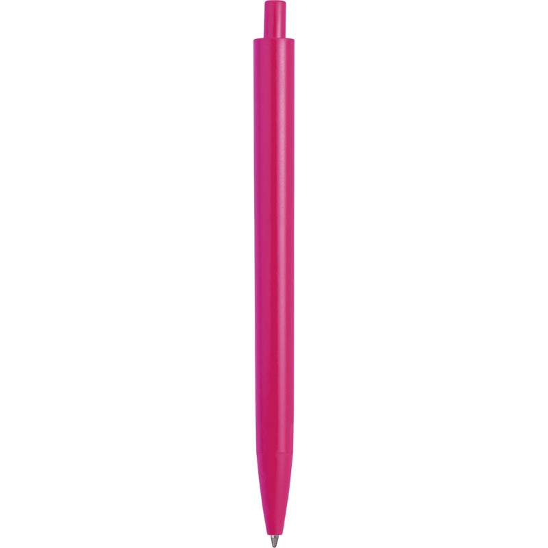 Penna a sfera colori  fluorescenti in plastica fucsia personalizzata B11035FU