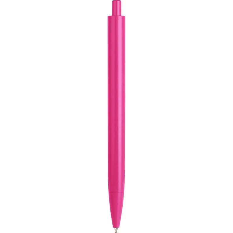 Penna a sfera colori  fluorescenti in plastica fucsia personalizzata B11167FU