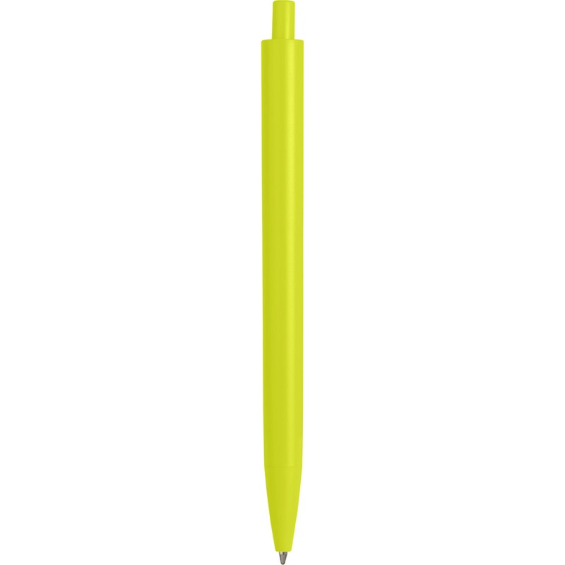 Penna a sfera colori  fluorescenti in plastica gialla personalizzata B11035G