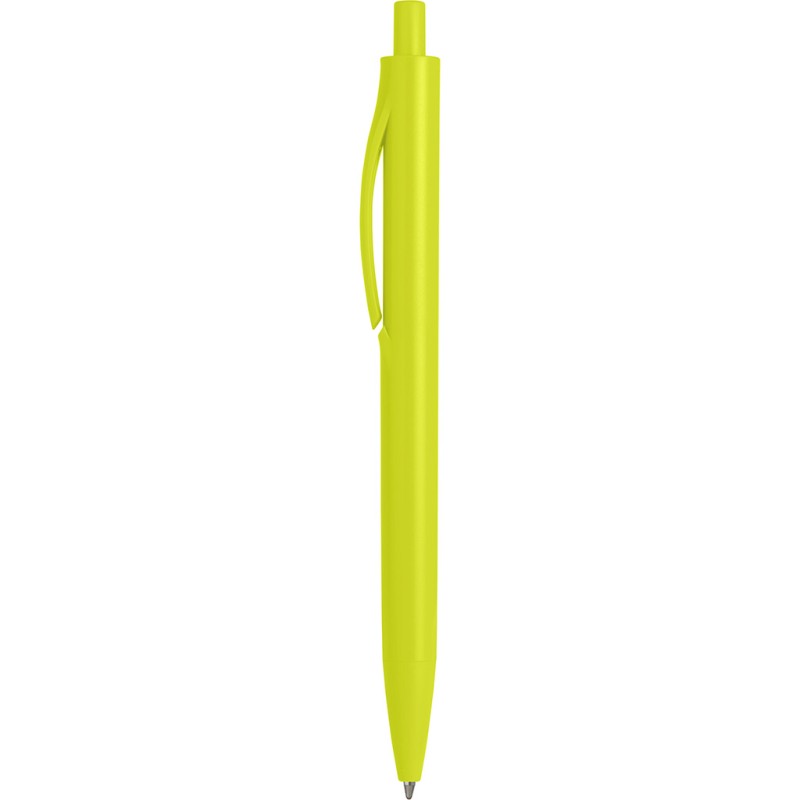 Penna a sfera colori  fluorescenti in plastica gialla personalizzata B11035G