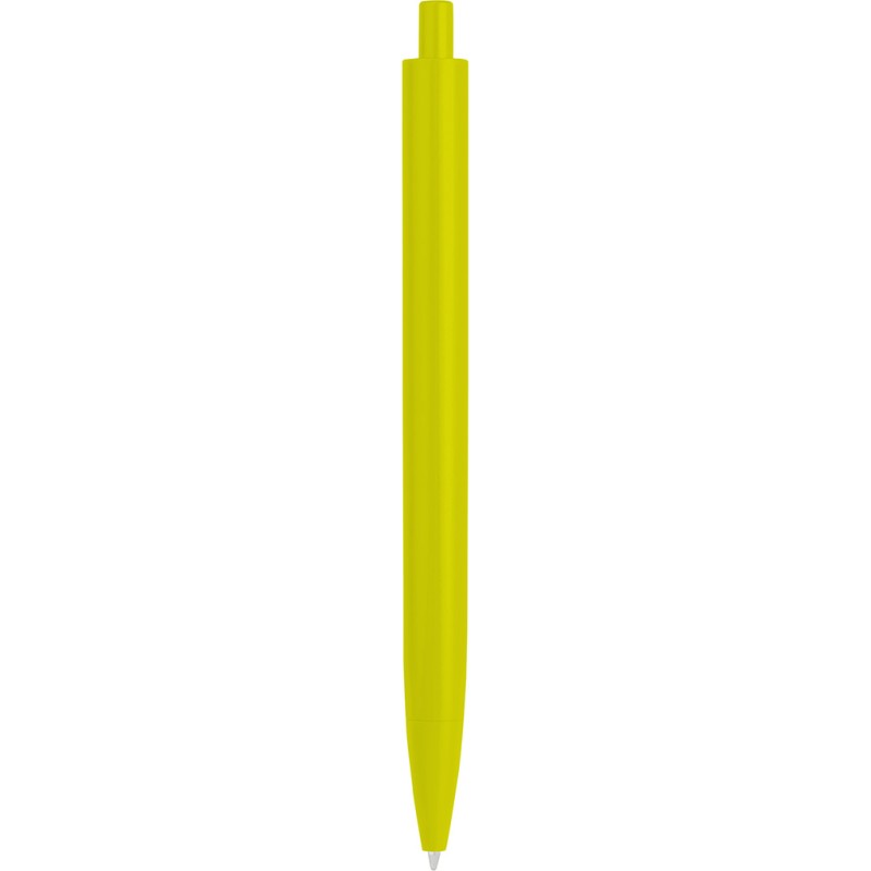Penna a sfera colori  fluorescenti in plastica gialla personalizzata B11167G