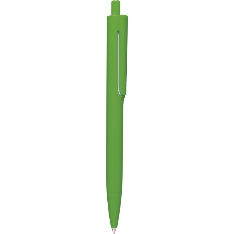 Penna a sfera colori  fluorescenti in plastica verde acido personalizzata B11167VA