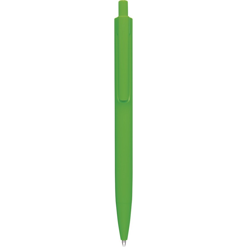 Penna a sfera colori  fluorescenti in plastica verde acido personalizzata B11167VA