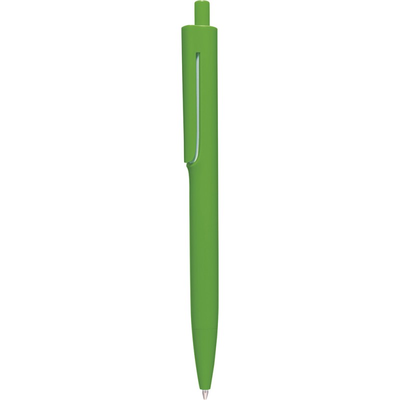 Penna a sfera colori  fluorescenti in plastica verde acido personalizzata B11167VA
