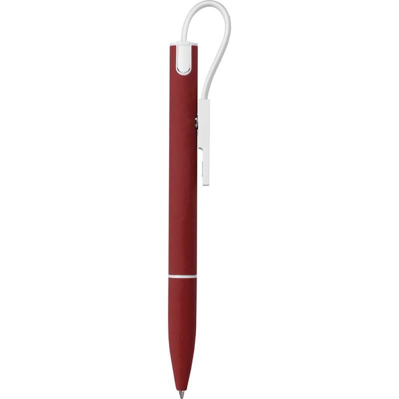 Penna a sfera con cavetto rossa personalizzata B11173R