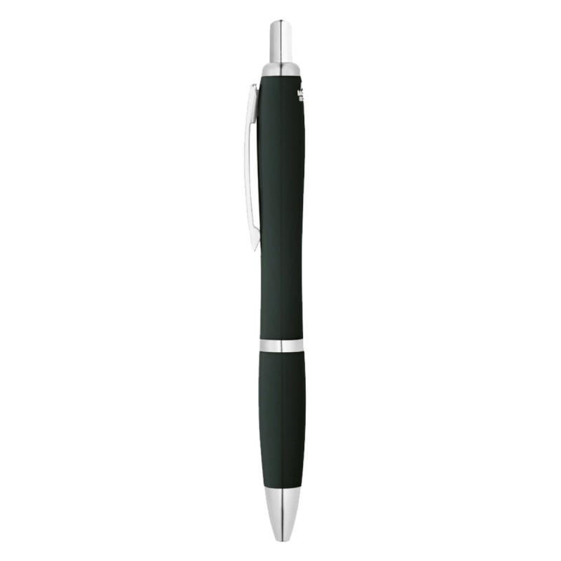 Penna a sfera con fusto antibatterico nera personalizzata B11245N