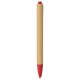 Penna a sfera con refill blu in bambù rossa personalizzata B11302R