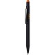 Penna a sfera con touch screen in alluminio arancione personalizzata B11176A