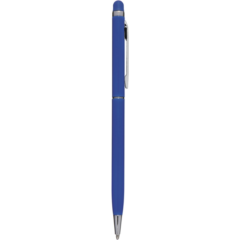 Penna a sfera con touch screen in alluminio blu royal personalizzata B11163BL