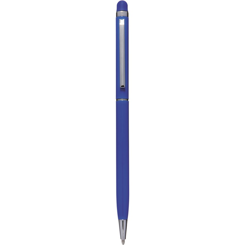 Penna a sfera con touch screen in alluminio blu royal personalizzata B11163BL