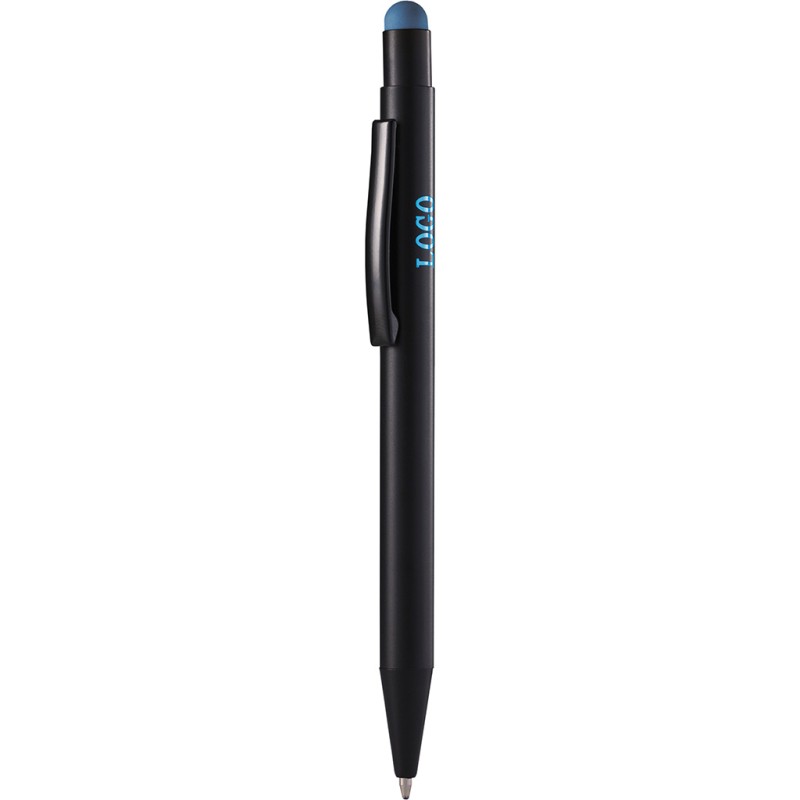 Penna a sfera con touch screen in alluminio blu sky personalizzata B11176SK