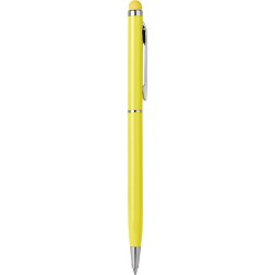 Penna a sfera con touch screen in alluminio gialla personalizzata B11163G