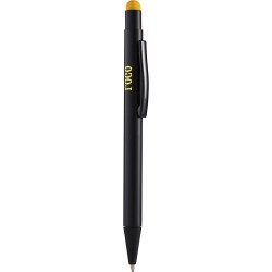 Penna a sfera con touch screen in alluminio gialla personalizzata B11176G
