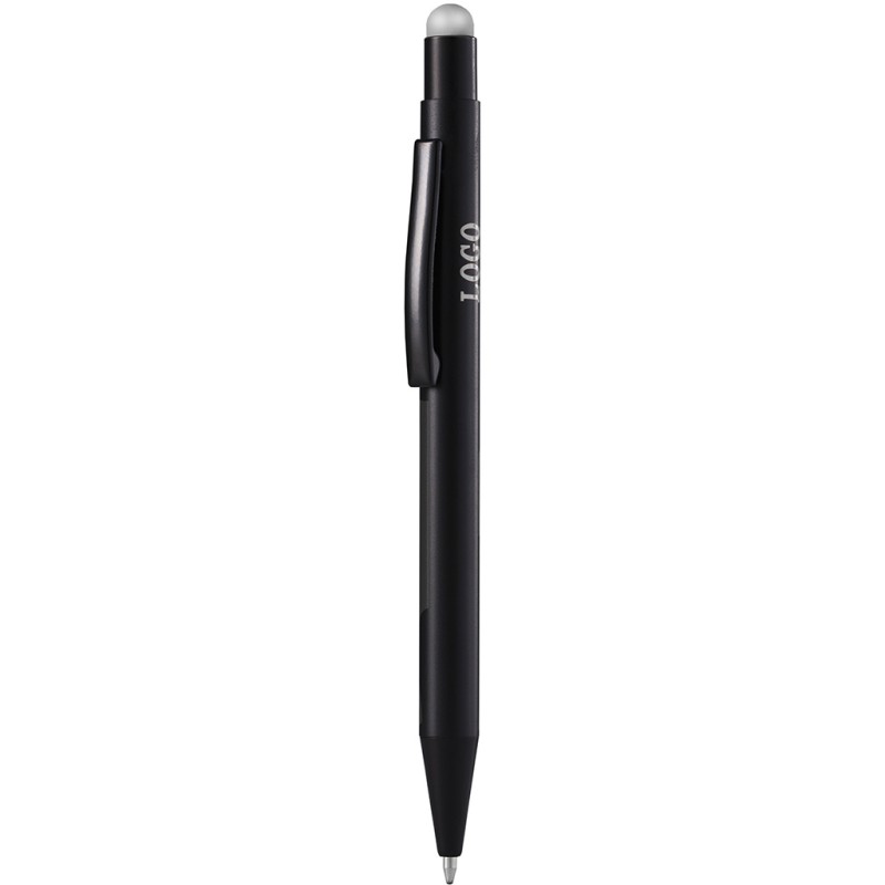 Penna a sfera con touch screen in alluminio grigia personalizzata B11176GR