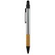 Penna a sfera con touch screen  in alluminio riciclato e sughero grigia personalizzata B11296GR