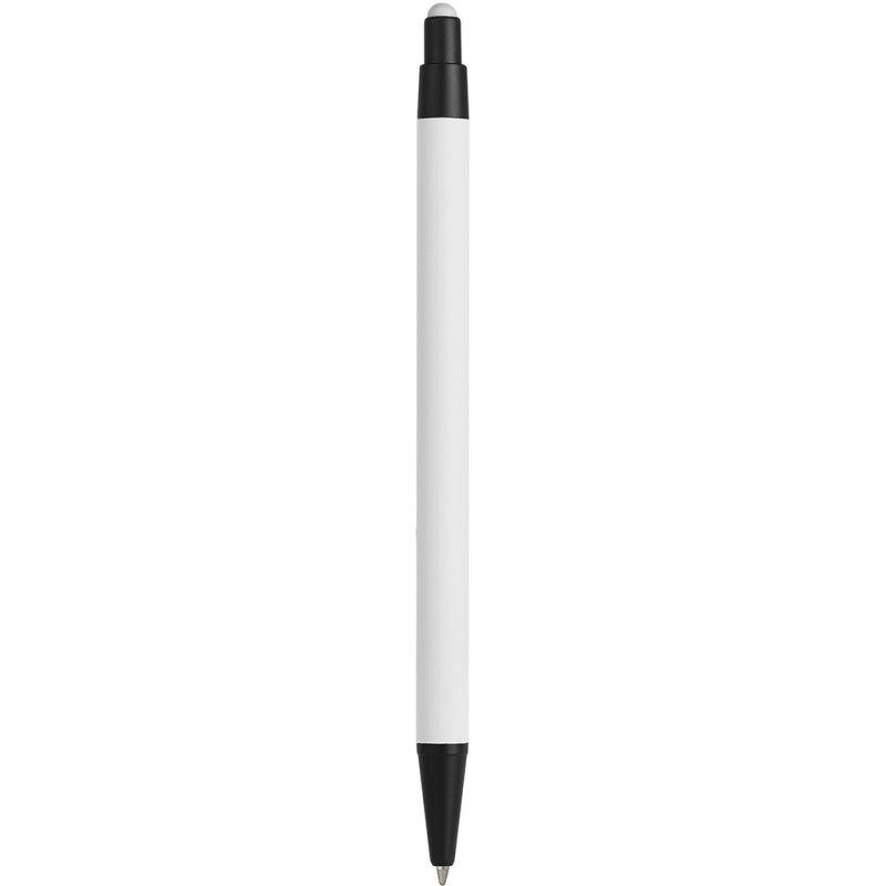 Penna a sfera con touch screen in metallo bianca personalizzata B11227B