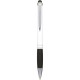 Penna a sfera con touch screen in metallo e plastica bianca personalizzata B11165B