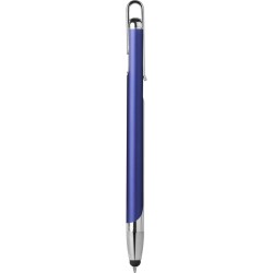 Penna a sfera con touch screen in metallo e plastica blu royal personalizzata B11198BL