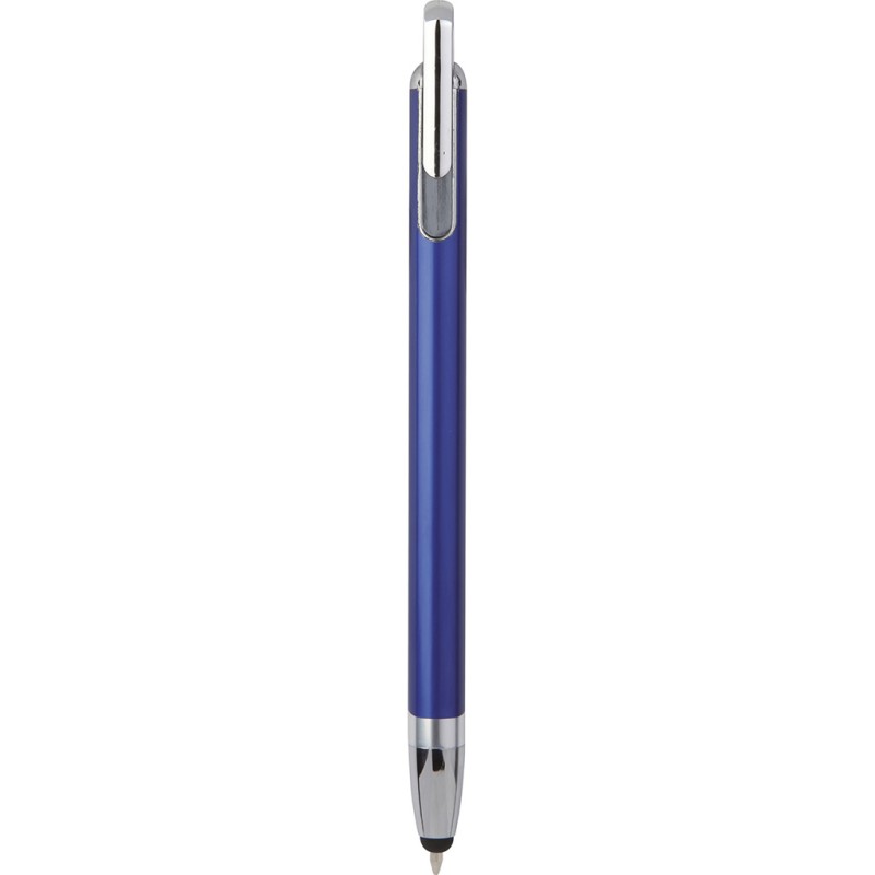 Penna a sfera con touch screen in metallo e plastica blu royal personalizzata B11198BL