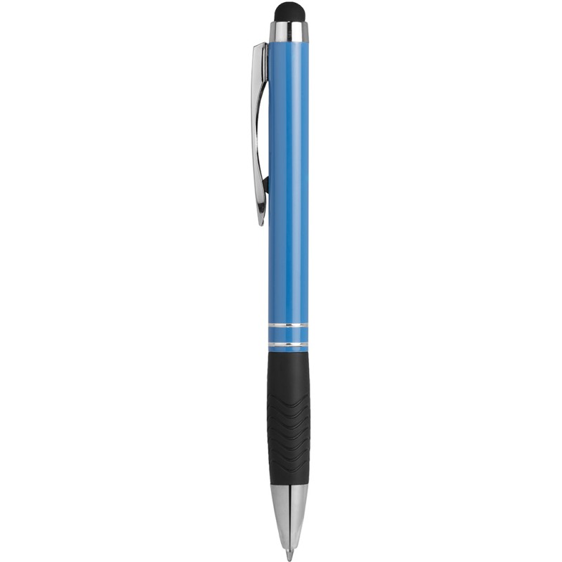 Penna a sfera con touch screen in metallo e plastica blu sky personalizzata B11165SK