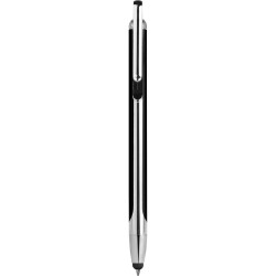 Penna a sfera con touch screen in metallo e plastica nera personalizzata B11198N