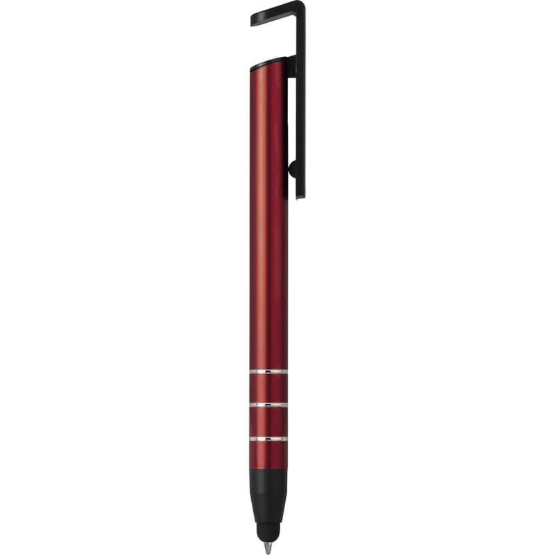 Penna a sfera con touch screen in metallo e plastica rossa personalizzata B11225R