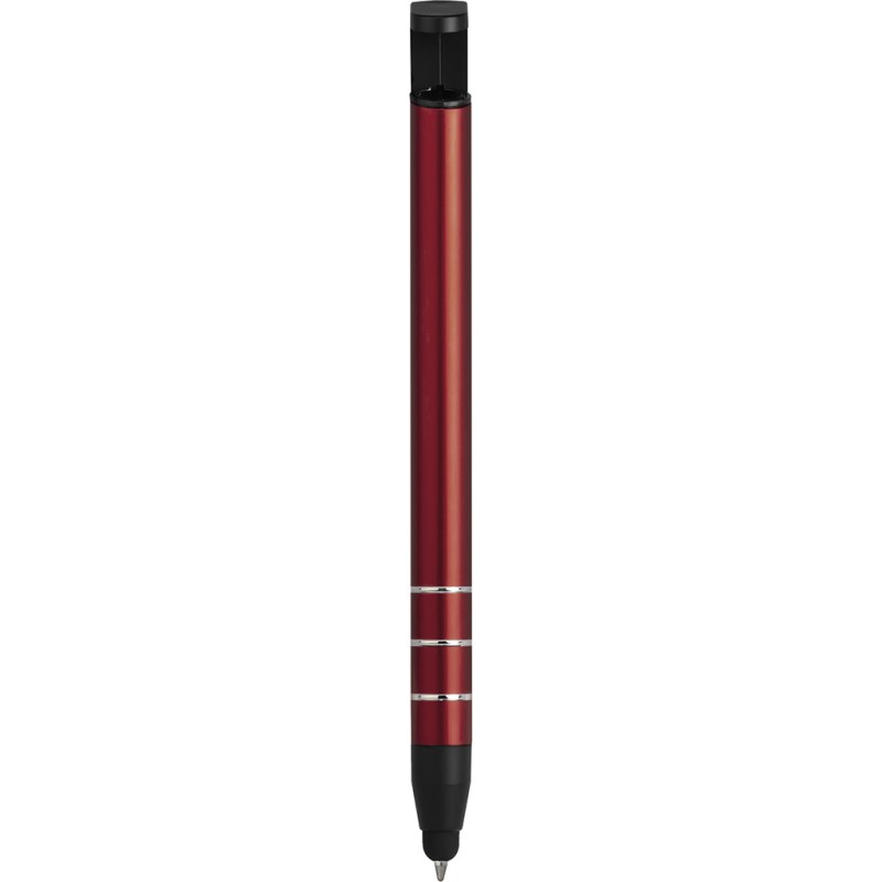 Penna a sfera con touch screen in metallo e plastica rossa personalizzata B11225R