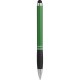 Penna a sfera con touch screen in metallo e plastica verde personalizzata B11165V