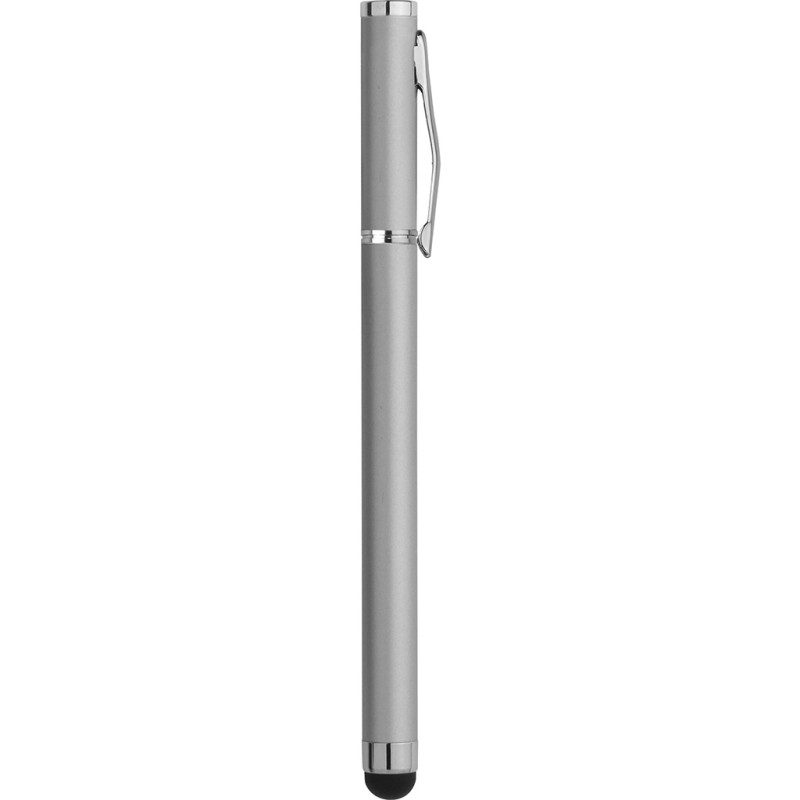 Penna a sfera con touch screen in metallo grigia personalizzata B11191GR