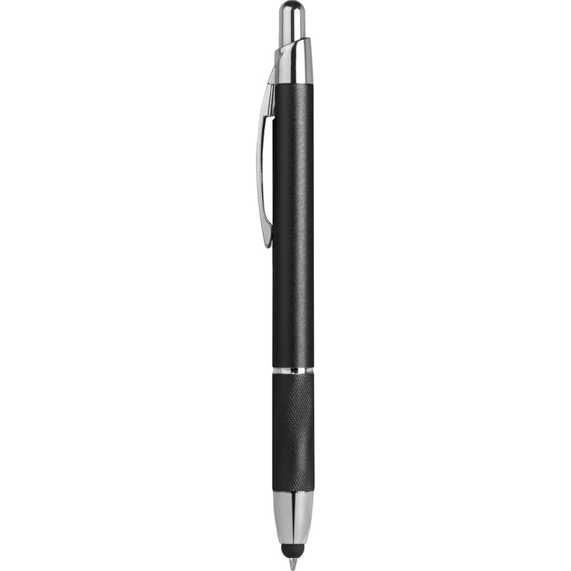 Penna a sfera con touch screen in metallo nera personalizzata B11183N