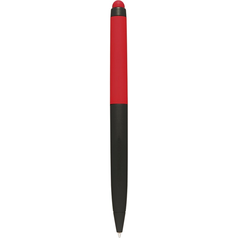 Penna a sfera con touch screen in metallo rossa personalizzata B11169R