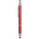 Penna a sfera con touch screen in metallo rossa personalizzata B11183R