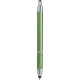 Penna a sfera con touch screen in metallo verde personalizzata B11183V