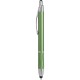 Penna a sfera con touch screen in metallo verde personalizzata B11183V