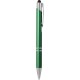 Penna a sfera con touch screen in metallo verde personalizzata B11188V