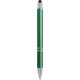 Penna a sfera con touch screen in metallo verde personalizzata B11188V