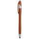 Penna a sfera con touch screen in plastica arancione personalizzata B11197A