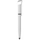 Penna a sfera con touch screen in plastica bianca personalizzata B11207B