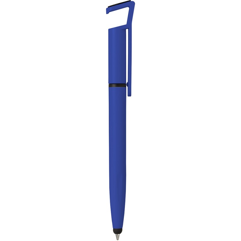 Penna a sfera con touch screen in plastica blu royal personalizzata B11207BL
