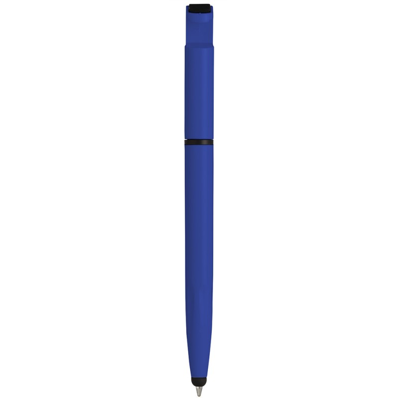 Penna a sfera con touch screen in plastica blu royal personalizzata B11207BL