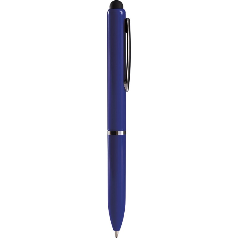 Penna a sfera con touch screen in plastica blu royal personalizzata B11230BL