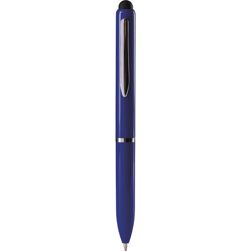 Penna a sfera con touch screen in plastica blu royal personalizzata B11230BL