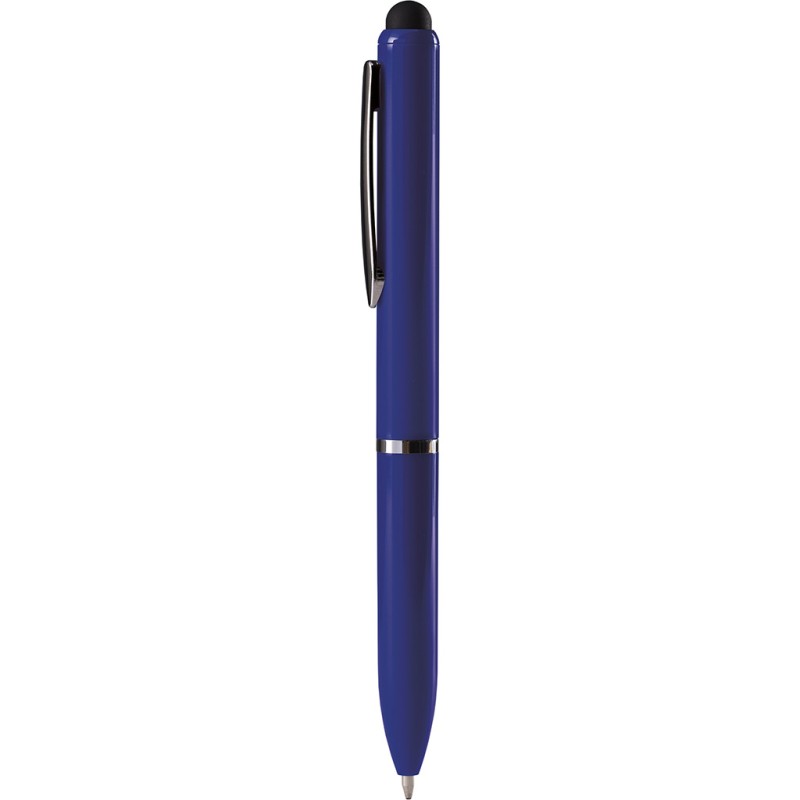 Penna a sfera con touch screen in plastica blu royal personalizzata B11230BL