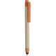 Penna a sfera con touch screen in plastica e cartone riciclato arancione personalizzata B11142A