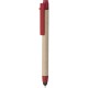 Penna a sfera con touch screen in plastica e cartone riciclato rossa personalizzata B11142R