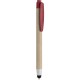 Penna a sfera con touch screen in plastica e cartone riciclato rossa personalizzata B11143R