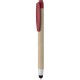 Penna a sfera con touch screen in plastica e cartone riciclato rossa personalizzata B11143R